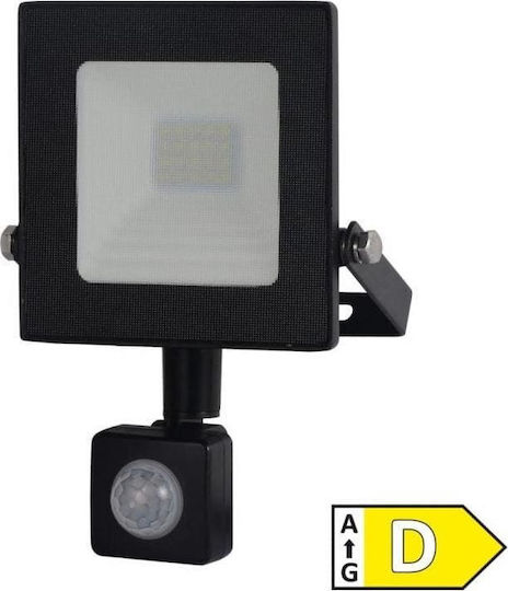 Loyal Lighting Водоустойчив LED Прожектор 10W Неутрално Бяло 4000K с Датчик за Движение IP65