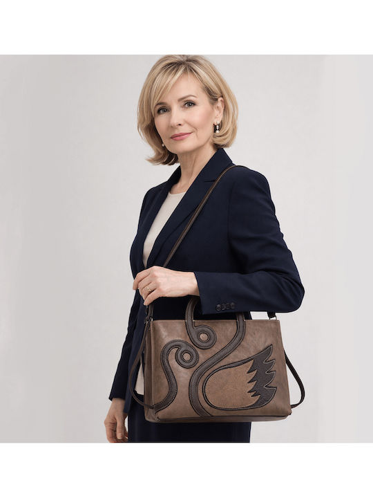 Leder Damen Handtasche Schulter Crossbody Handtasche Braun