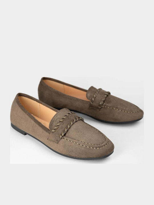 Damen Faulenzer in Khaki Farbe