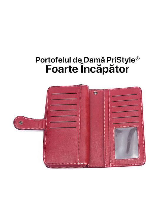 Portofel Mare de Damă din Piele Roșie
