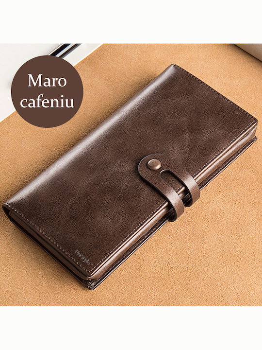 Portofel Dama Mare cu RFID Maro