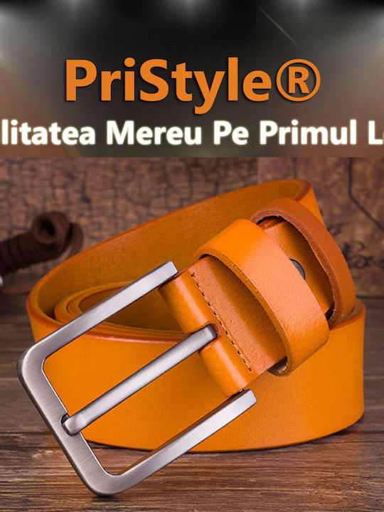 Set Portofel bărbătesc din piele cu RFID portocaliu