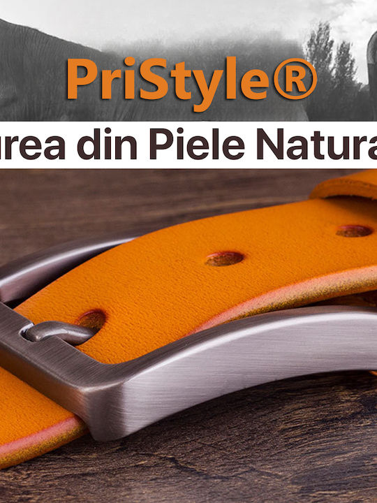 Set Portofel bărbătesc din piele cu RFID portocaliu