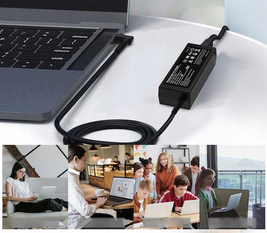 Lextool Зарядно Устройство За Лаптоп 65W 19.5V 3.33A За HP С Адаптер За Захранване И С Комплект Върхове
