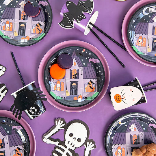 Paper Dessert Plates Spooky Friends 6 Pieces