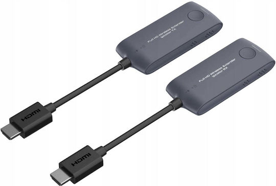 PremiumCord Безжичен удължител HDMI Mini Full HD 1080p до 20 m Сив