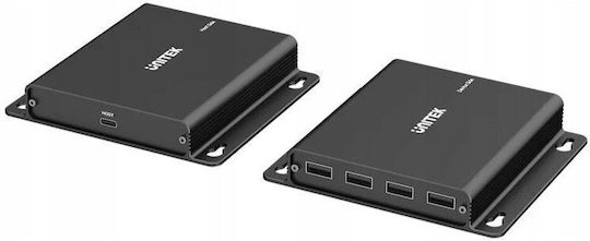 Unitek Usb-c Extender To 4× Usb-a Via Ethernet Range Up To 150 M 480mbps