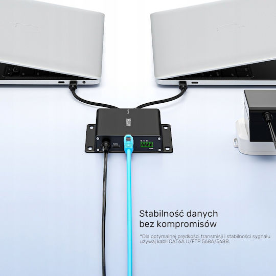 Unitek Usb Hub Usb Extender 5 Gb S 100 M Over Ethernet Hub