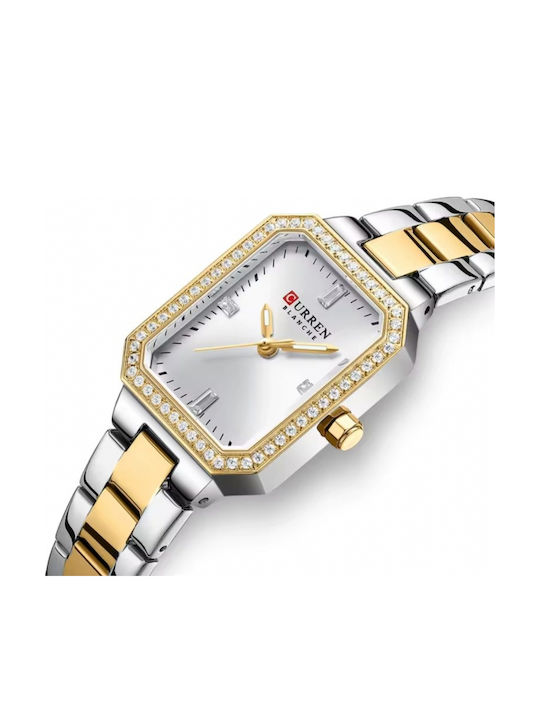 Curren Women's Watch 23mm Battery with Metal Bracelet Silver Gold