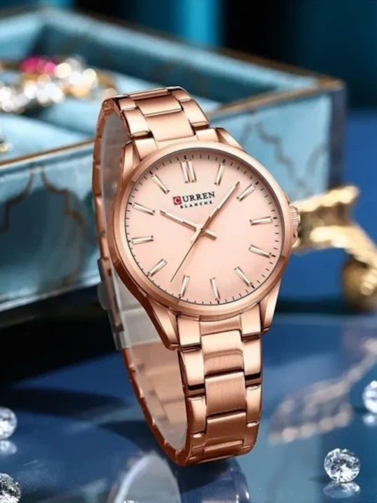 Curren Women's Watch 34mm Battery with Stainless Steel Bracelet Pink Gold