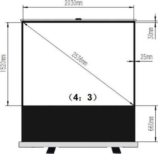 Art Екран за прожекция Projector подов 4:3 / 100"
