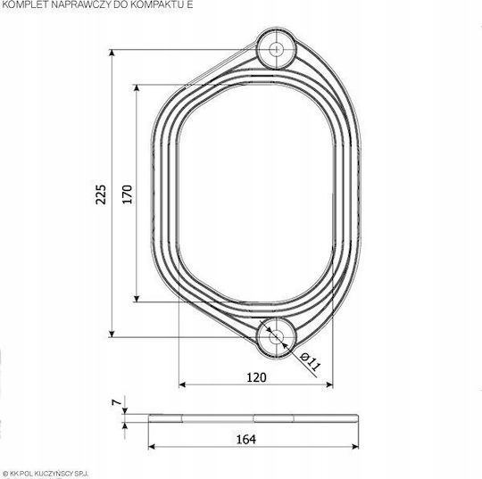 Kk-Pol Compact Cistern Repair Kit Akc/520 – Includes Sealing Trapezoidal Metal Screws