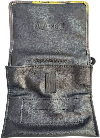 Kalliopi Silver Tabaktasche Synthetisches Leder Reggae Stil 14x8cm