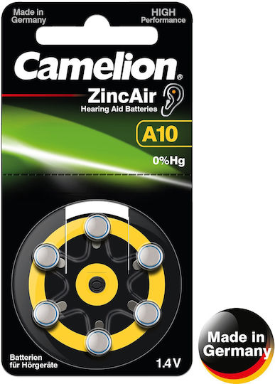 Camelion Hearing Aid Batteries 10 1.4V 6pcs