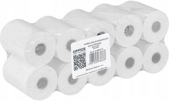 Office Products Thermische Kassenbonrolle mit Länge 30m 48g/m² 10 Stück