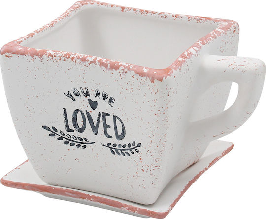 Keskor Ceramic Multicolour Plant Pot 18x14x12.5cm