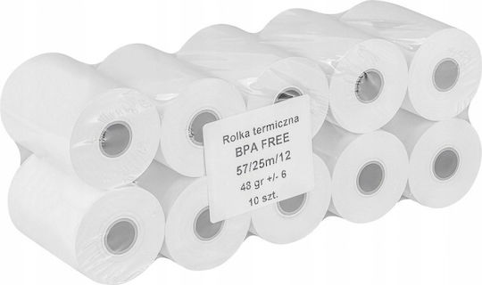 Office Products Thermische Kassenbons mit Länge 25m 48gr/m² 10 Stück