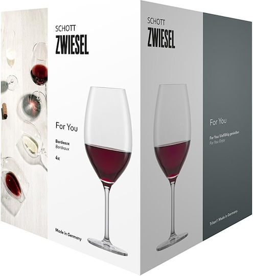 Lumarko Set Gläser für Rotwein Glas Rot 600ml 4 Stück