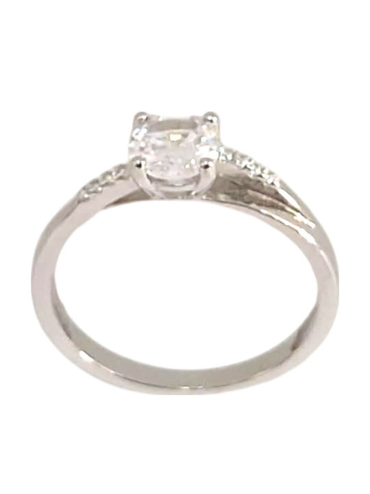 Prince Silvero Damentagring mit Zirkon aus Silber Vergoldet