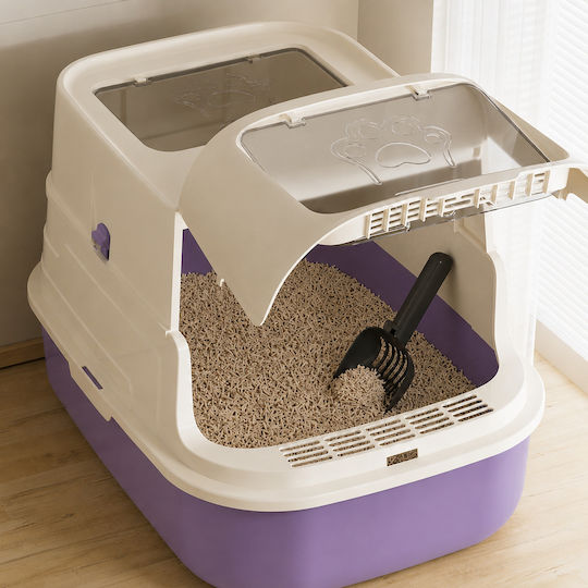 Pet's Choice Katzenklos Geschlossene mit Sieb Weiß M60 x B43 x H40cm