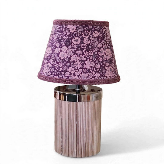 Table Lamp for E27 Fitting with Purple Shade and Base
