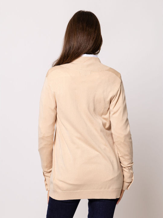 Damen Strickjacke Beige