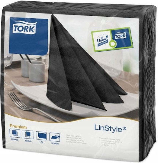 Tork Χαρτοπετσέτα 1Φ Μαύρη 39x39εκ. τμχ