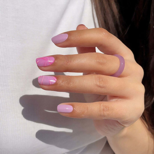Semilac Lang anhaltende Nagellack Schnelltrocknend Pastell Flieder 9ml