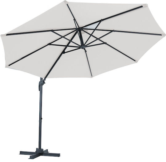 Garten- und Terrassen-Sonnenschirm Rundschreiben Aluminium Grau Φ3m Garten- und Terrassen-Sonnenschirm Rundschreiben Aluminium Grau Φ3m