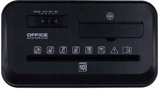 Office Products Καταστροφέας Εγγράφων και CD Strip Cut 10 Φύλλων με Κάδο 14lt