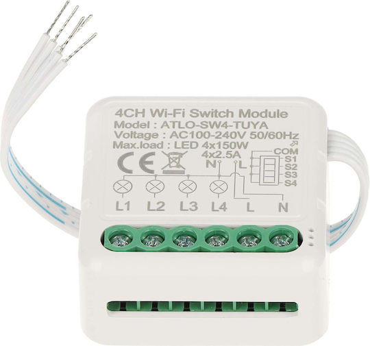 Genway Vierfacher Intelligenter LED-Steuerung Atlo-sw4-tuya Wi-Fi Tuya Smart