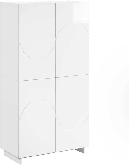 Double Door Wardrobe White 79x41x151cm