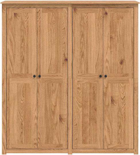 Τετράφυλλη Ντουλάπα Μελί 169x50x185cm