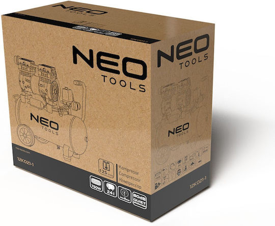 Neo Tools Air Compressor 80dB with 24lt Air Chamber