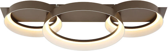 Globo Lighting Таванно Осветително Тяло Кафяво с Интегриран LED