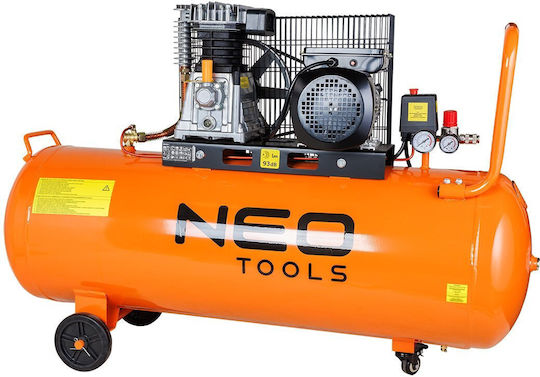 Neo Tools Еднофазен Компресор за въздух 74dB с Автокомпресор 150lt
