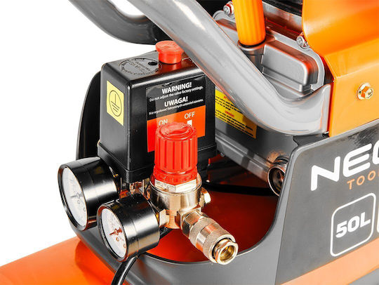 Neo Tools Μονοφασικό Κομπρεσέρ Αέρος 89dB με Αεροφυλάκιο 50lt