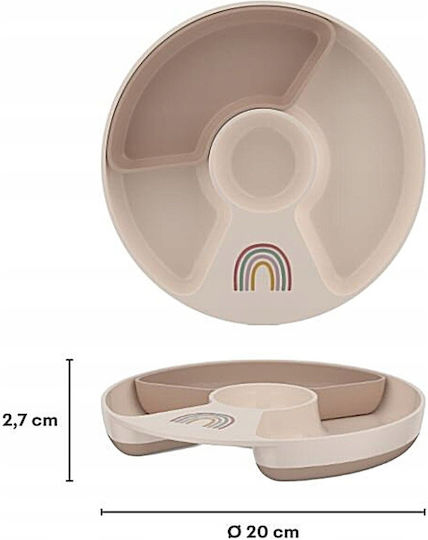 Mepal Children's Food Plate Made of Plastic Beige