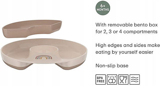 Mepal Children's Food Plate Made of Plastic Beige
