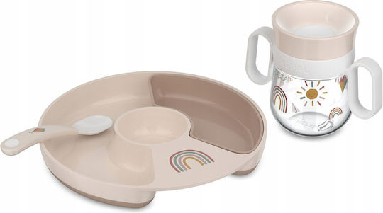 Mepal Children's Food Plate Made of Plastic Beige