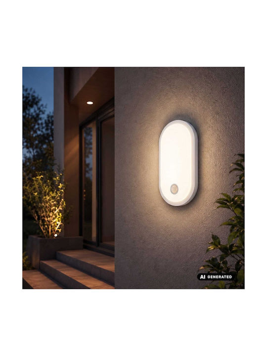 Maclean Energy Waterproof Outdoor Ceiling Light with Built-In LED in White MCE534
