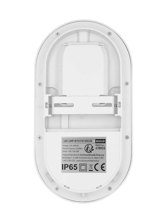 Maclean Energy Waterproof Outdoor Ceiling Light with Built-In LED in White MCE534