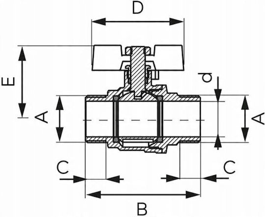 Ferro Кран / Превключвател 1/2" Мъжки