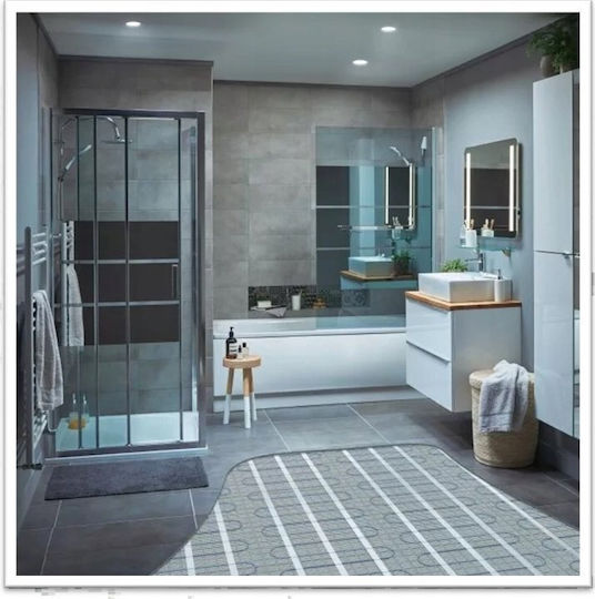 Thermoval Set Încălzire în Pardoseală Wt 2010 Al Covoraș Încălzitor 2.5m² Wi-fi Termostat Tvt45