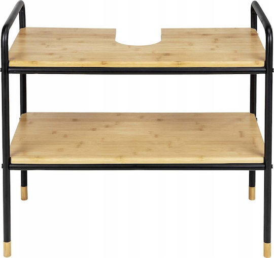 Wenko Unitate De Mobilier Pentru Baie Cu Chiuvetă L70xA60xÎ33,5cm Suprafață Din Bambus