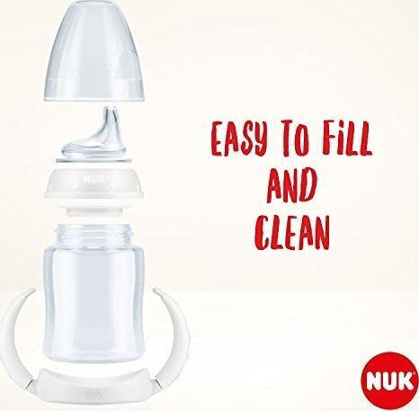 Nuk Образователно Биберонче От Силикон С Дръжки Многоцветно За 6m+ 150ml