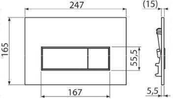 Flush Plate for Dual Flush Cisterns