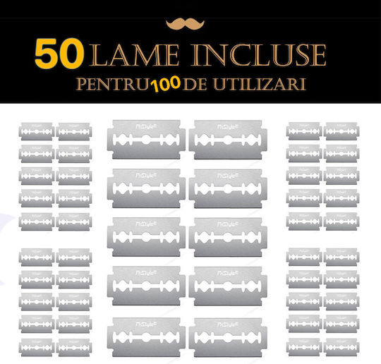 Aparat de Ras de Siguranță cu Lame pentru Piele Sensibilă 53 Bucăți