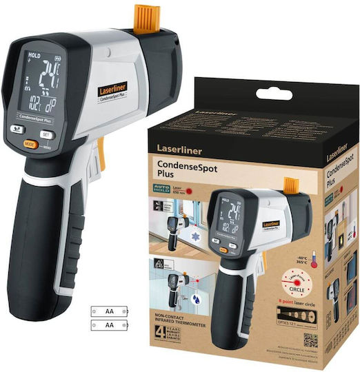 Laserliner Laserliner Infrarot- und Laserthermometer Plus Höchstmaß Thermometer für Überkopf-Temperaturen bis 365°C