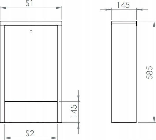 Szpms-2 Χωνευτό Ντουλάπι Elektrische Schalttafel-Zubehör Rahmen Κάλυψης Χώρο Έλεγχο 6 Κυκλωμάτων P X Υ X Β 472x730 Εξωτ 430x730 Εσωτ X120 Sigma-li Tg.szpms-2